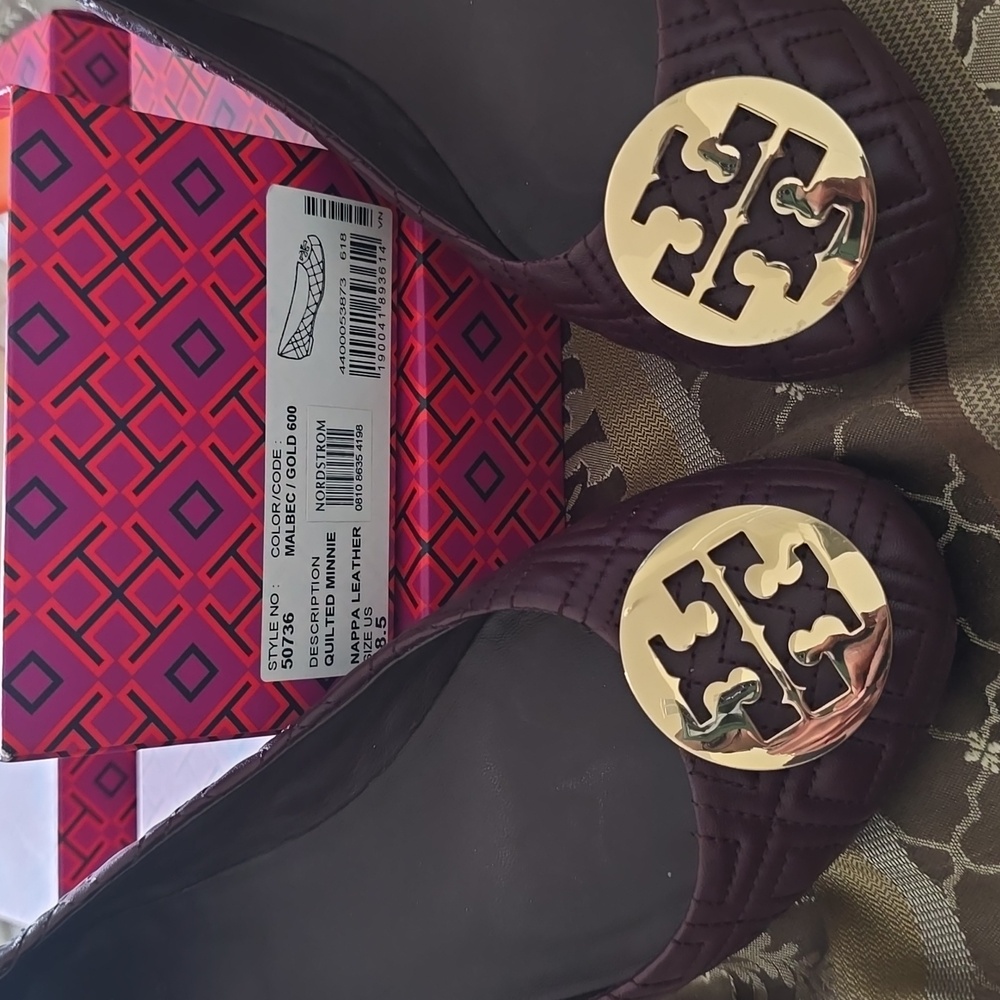 Tory Burch Malbec/Gold Quilted Minnie
